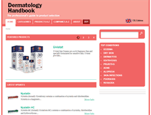 Tablet Screenshot of dermatologyhandbook.co.uk